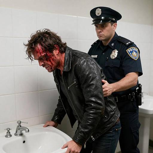 Tense Encounter Between Officer and Suspect