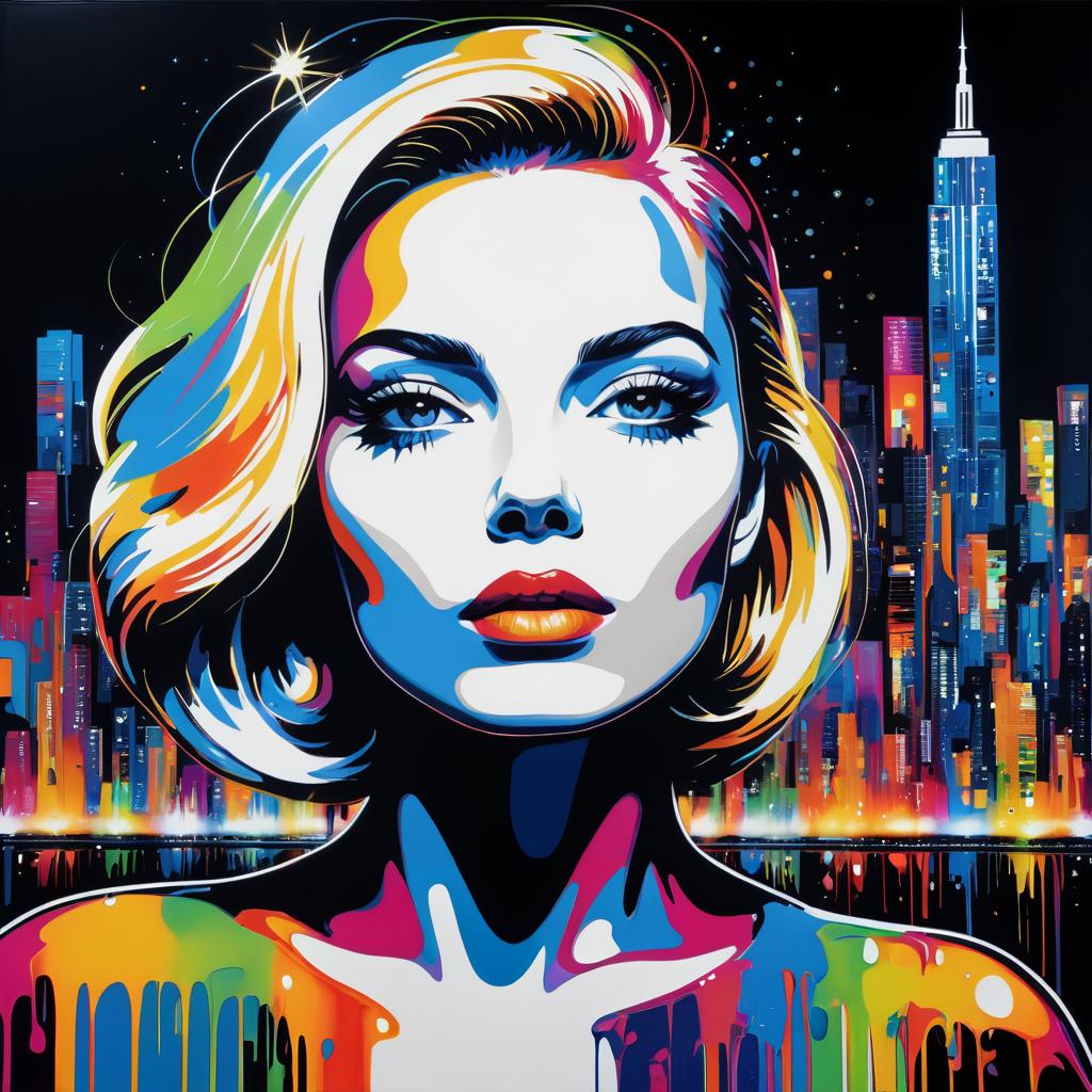 Glamorous Pop Art Nightlife Portrait