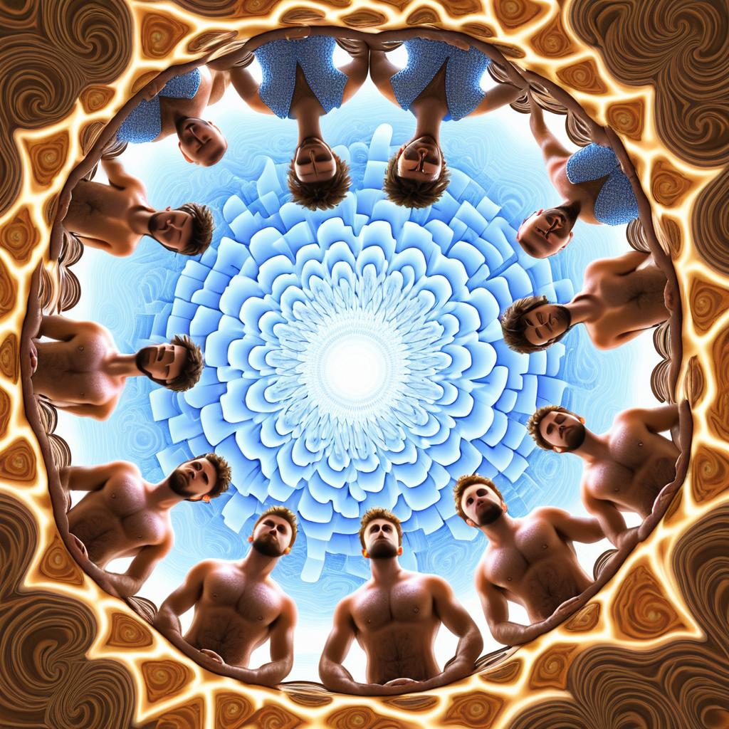 Fractal Perspective of Men in a Sauna