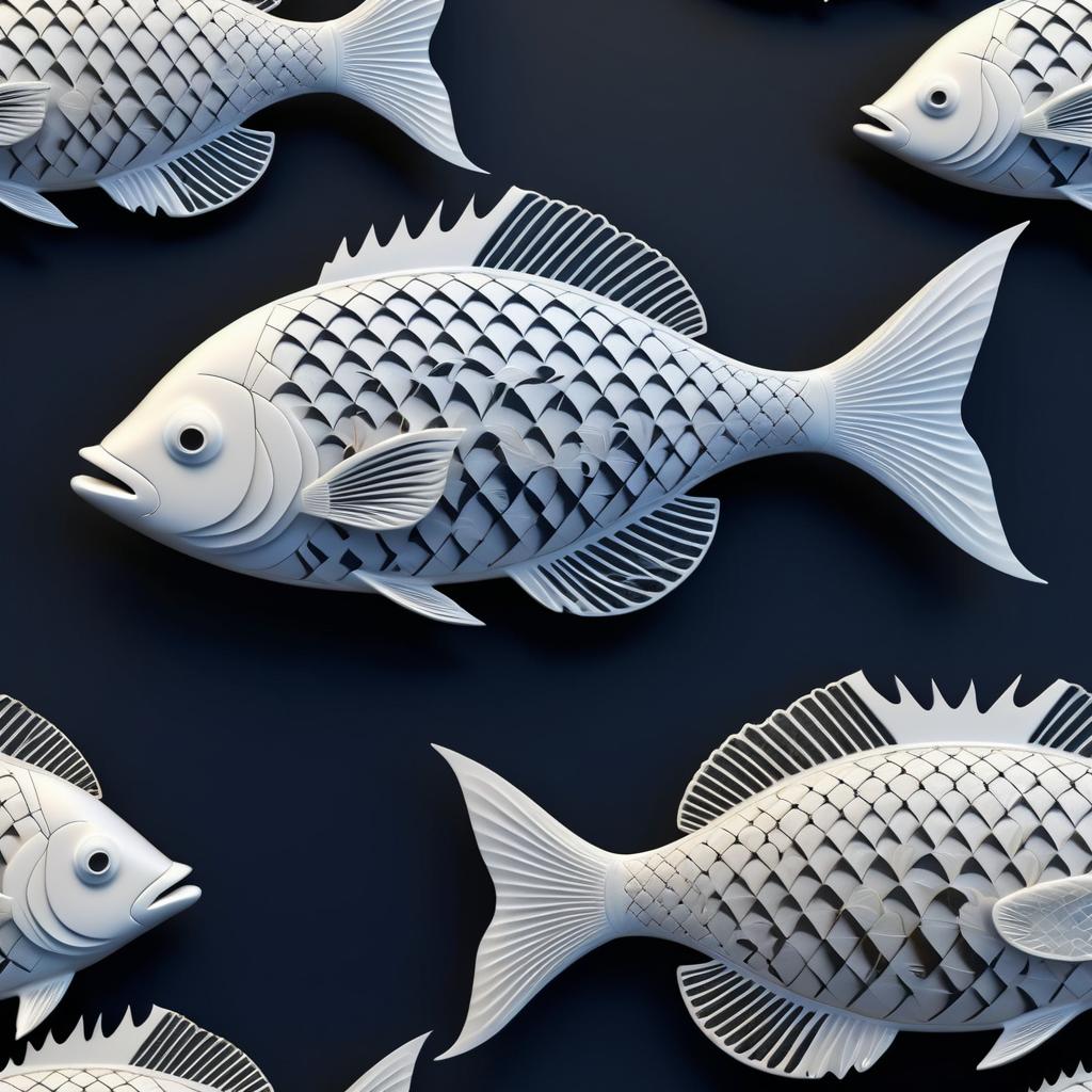 Surreal Ornate Fish in 3D Render