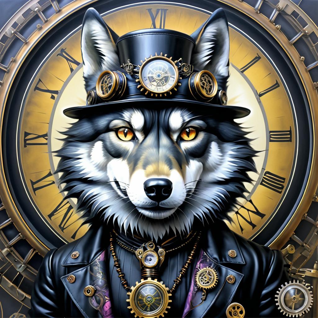 Steampunk Wolf: A Lowbrow Art Masterpiece