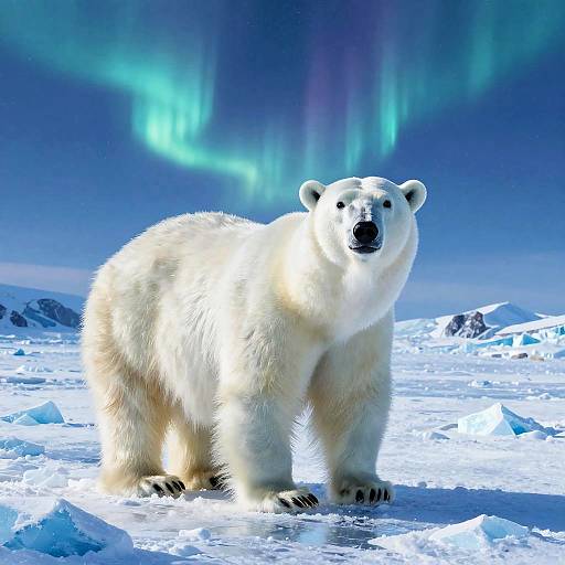 Serene Polar Bear Arctic Illustration