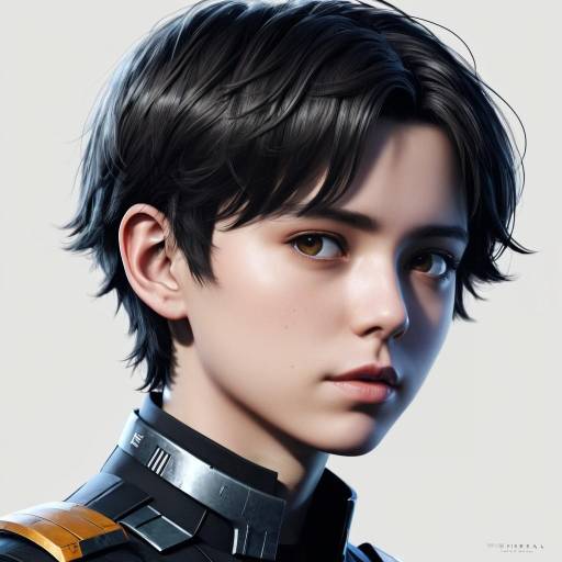 Young Person with Futuristic Armor