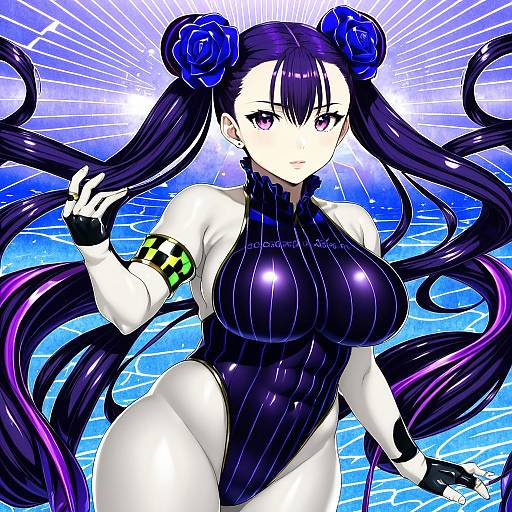 Illustration of Murasaki shikibu (swimsuit rider) (fate), fate/grand order in the style of Amane hasuhito