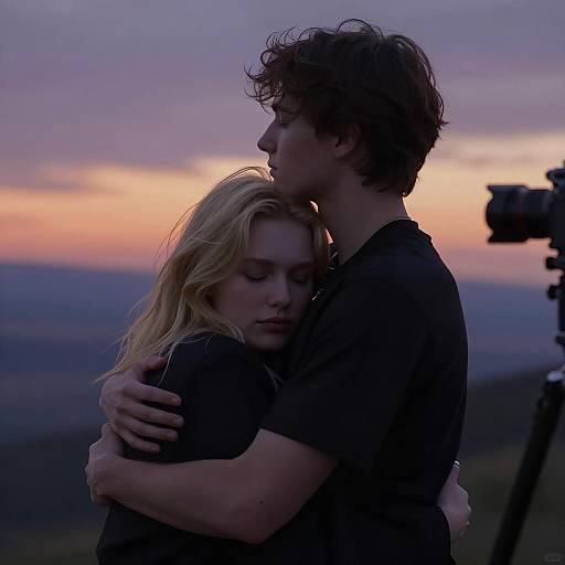 Intimate Embrace at Sunset