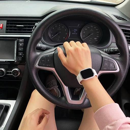 First-Person Car Driving View