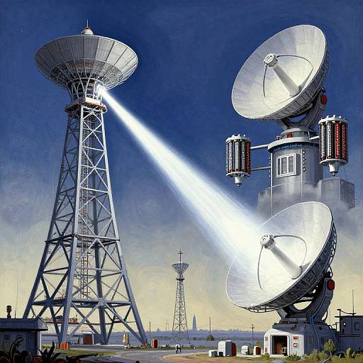 Sci-Fi Energy Tower Portal Beam