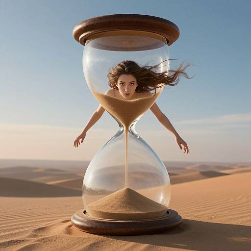 Surreal Hourglass Dreamscape