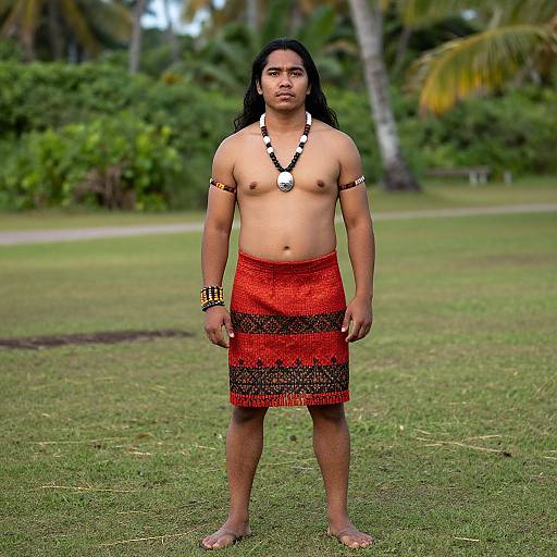 Pacific Islander Male Costume Portrait