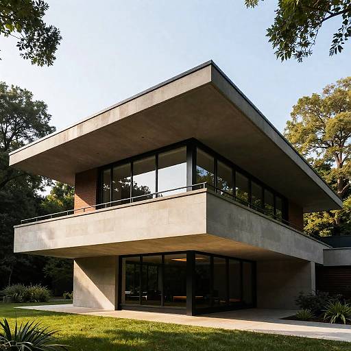 Photorealistic Frank Lloyd Wright Outdoor House