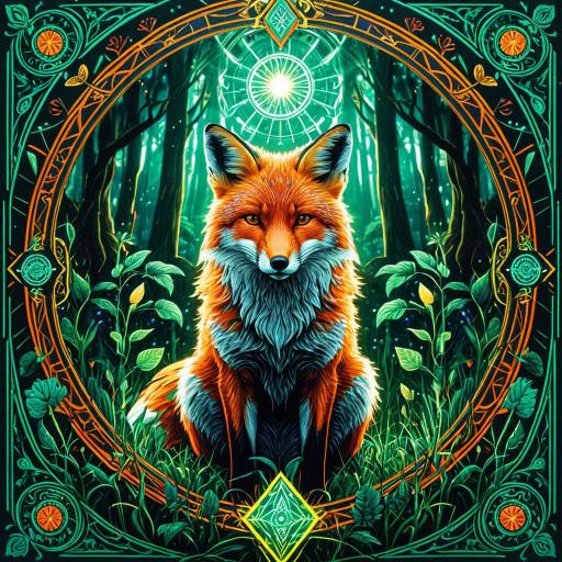 Fox Spirit Tarot Card in Enchanted Forest