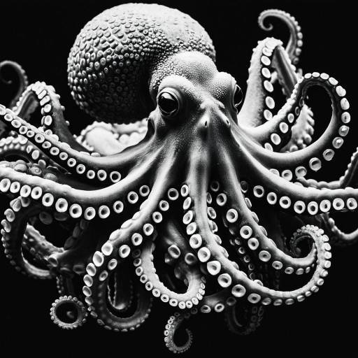 Monochromatic Octopus Macro Monochromatic Octopus Macro