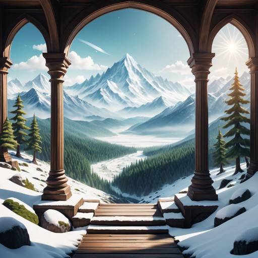 Enchanted Forest Opening to Mountains