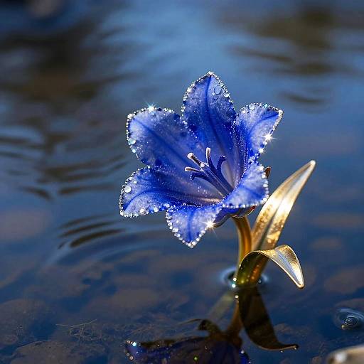 Moonlit Sapphire Bluebell Macro