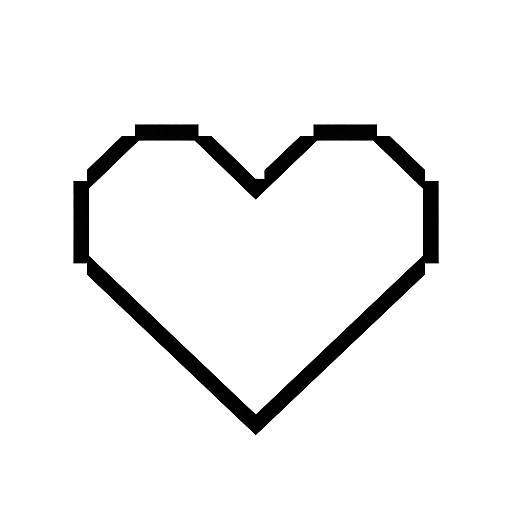 Minimalist 8-Bit Pixel Heart Logo