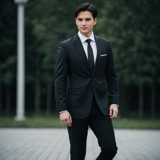 Young Man in Sharp Business Suit Outdoors
