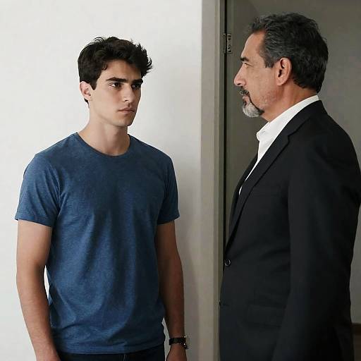 Intense Portrait of Two Serious Men