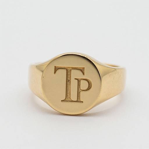 Elegant Gold Signet Ring with Engraving