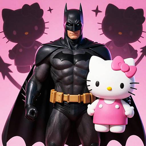 Batman and Hello Kitty Epic Crossover
