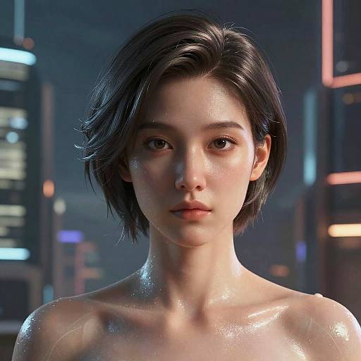 Realistic AI Woman Portrait Futuristic