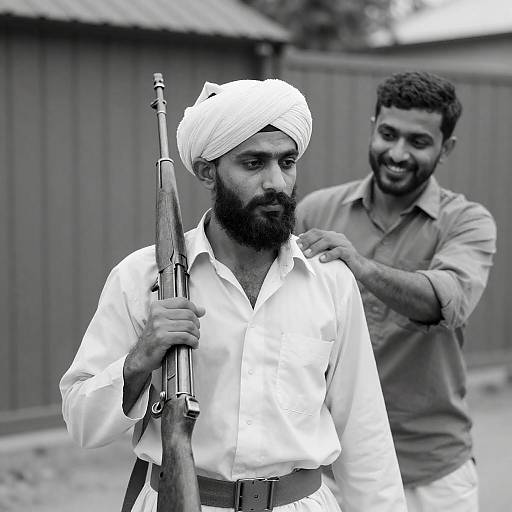 Contrast of Companionship in Monochrome