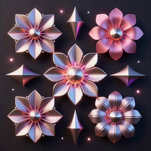 Neon Abstract AI Floral Art