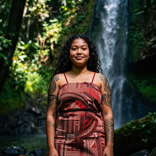 Samoan Girl in Traditional Dress
