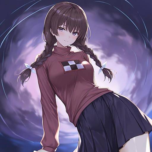 Illustration of Monoe, yume nikki in the style of Yepnean