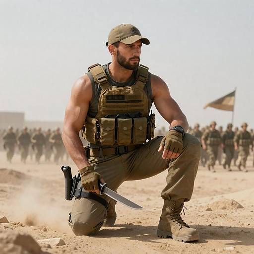 Tactical Soldier on Sandy Hill