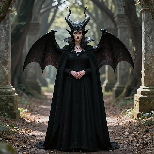 Fantasy Dark Elf in Enchanted Forest