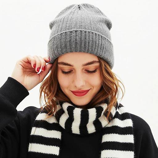 Candid Portrait of Woman in Beanie