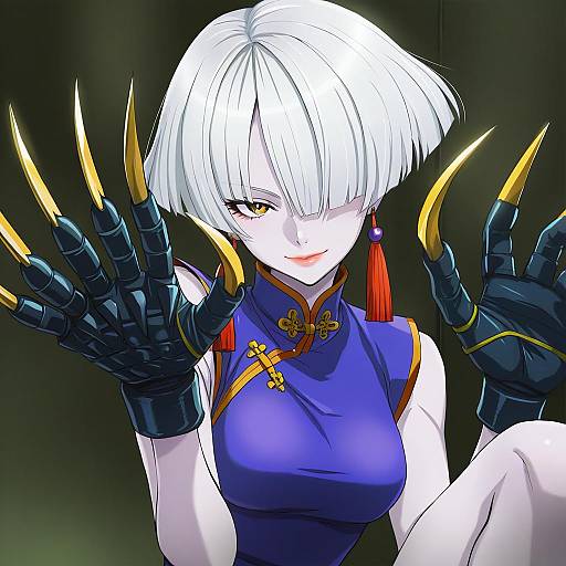 Illustration of A.k.i. (street fighter), street fighter in the style of Haruyama kazunori