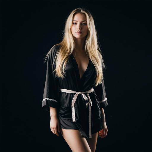 Playful Lingerie Photo Session in Black Studio