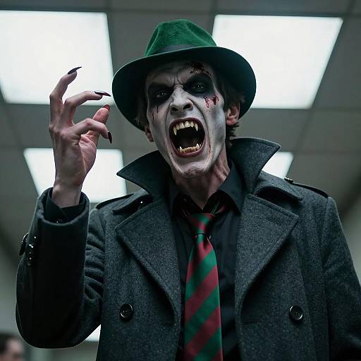 Male Vampire Screaming with Clawed Hand