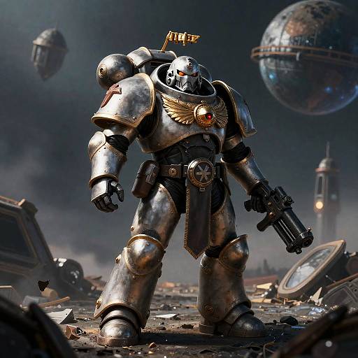 Ornate Heraldic Terminator Above Orbital Graveyard