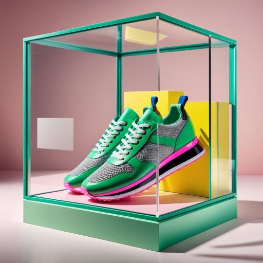 Stylish Sneakers in Acrylic Display
