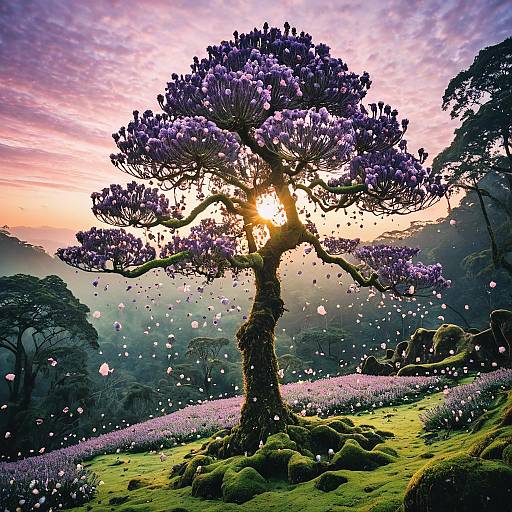 Bohemian Lotus Tree in Enchanted Rainforest