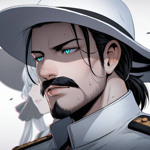 Illustration of Admiral suwabe, kantai collection in the style of Koyorin