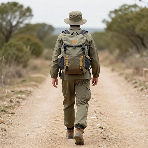 Man Hiking in Outdoor Gear
