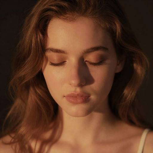 Warm Light Portrait of a Young Woman