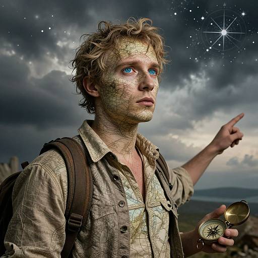 Explorer's Portrait Merging Map and Soul