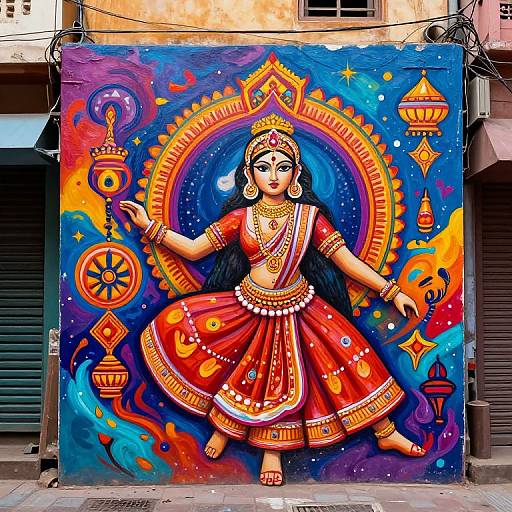 Vibrant Mukherjee Street Art Fusion