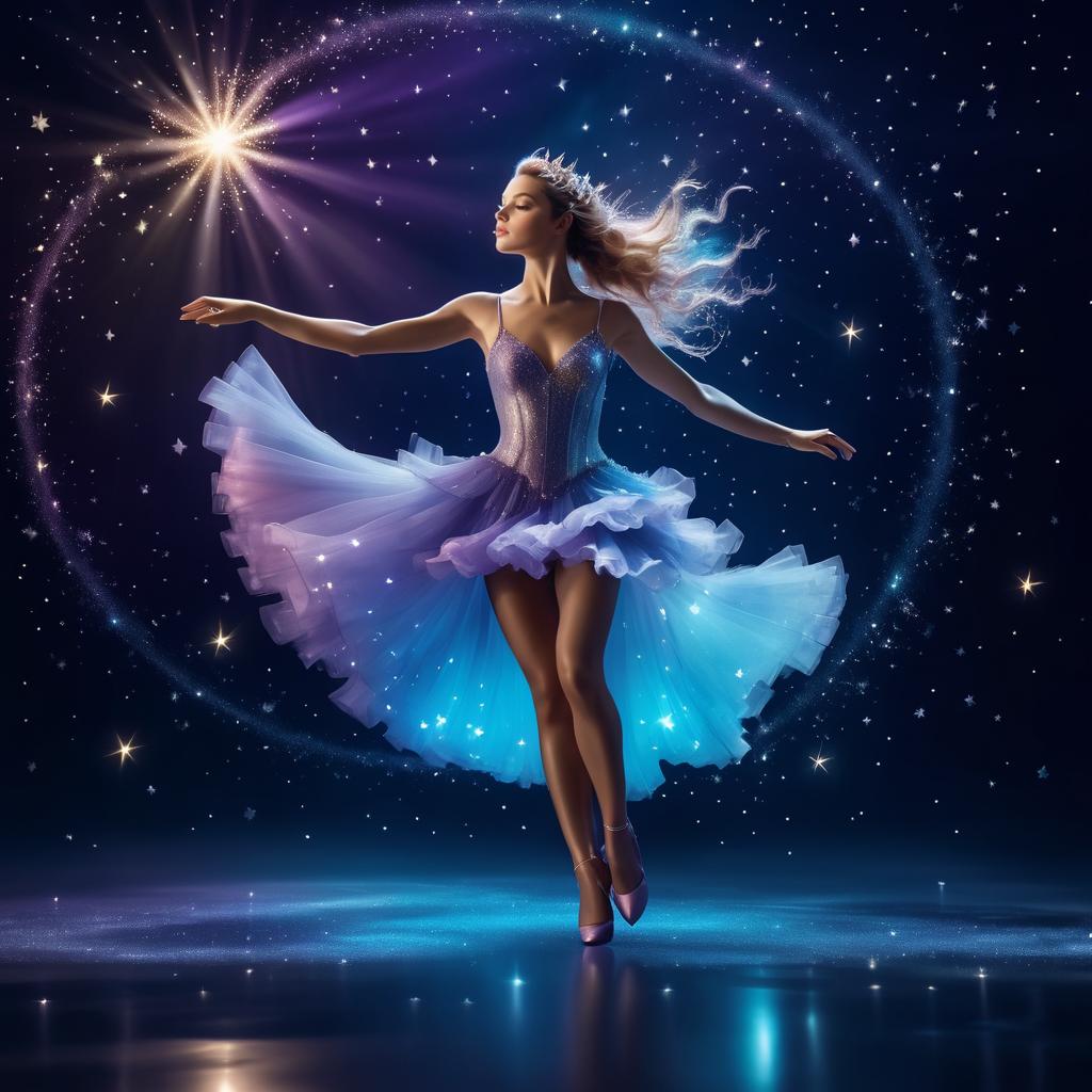 Whimsical Fairy Dancing Under Moonlight