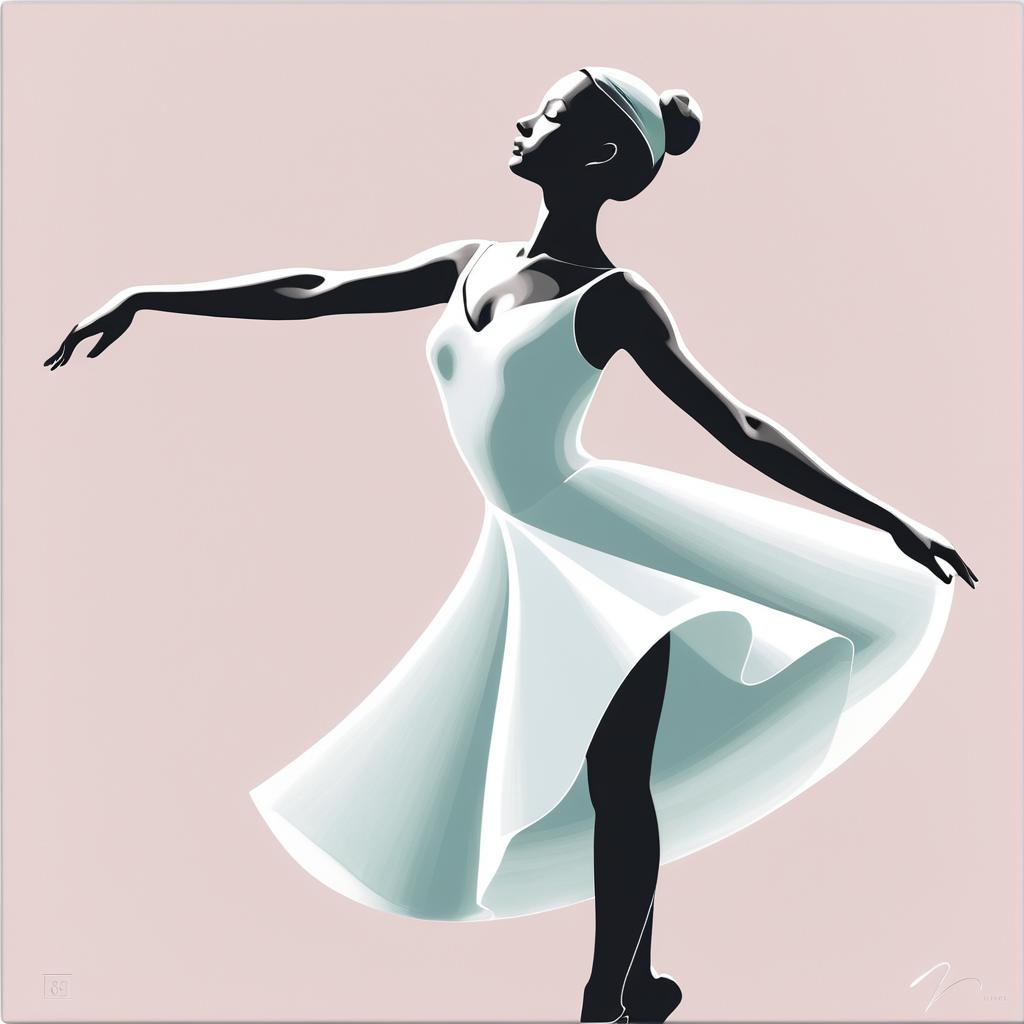 Minimalist Elegance: Contemporary Dance Artwork