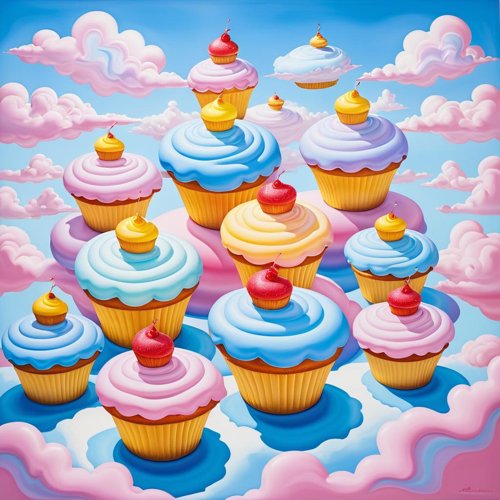 Whimsical Cupcakes on Dreamy Clouds