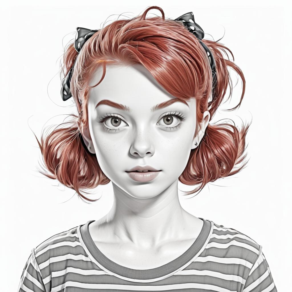 Hilarious Caricature of a Quirky Girl