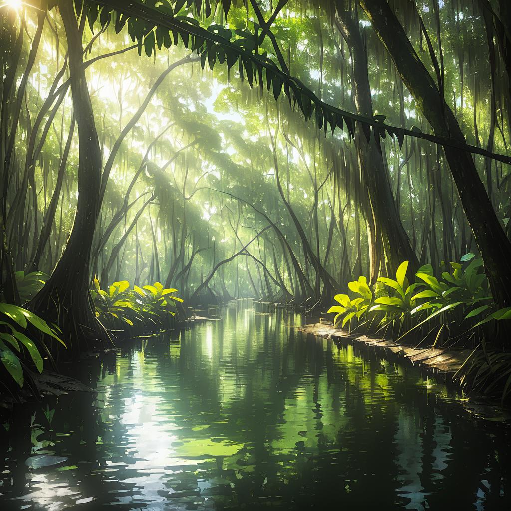 Vibrant Adventure in a Mangrove Swamp