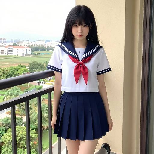 Realistic JK Sailor on Hotel Balcony