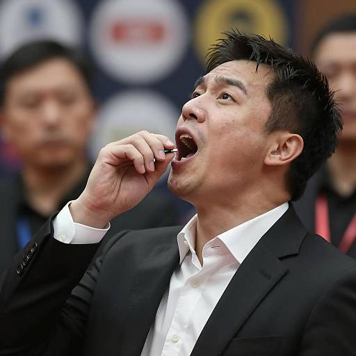 Intense Moment in Blurred Background