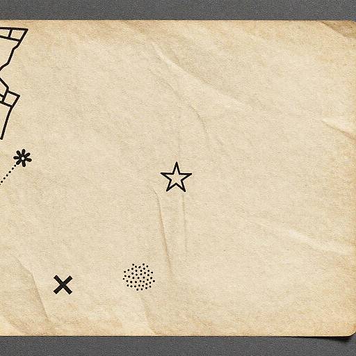 Vintage Map Close-Up with Ink Markings